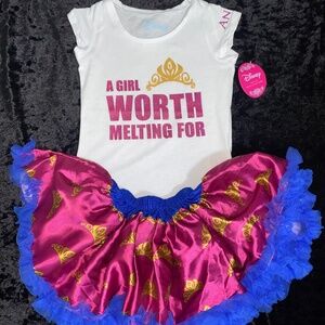 Disney Collection Tutu Couture 2 pc set ANNA- 4/5T